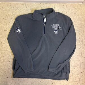 University Of Connecticut Huskies Quarter Zip Fleece Mens Sz XL Knights Apparel